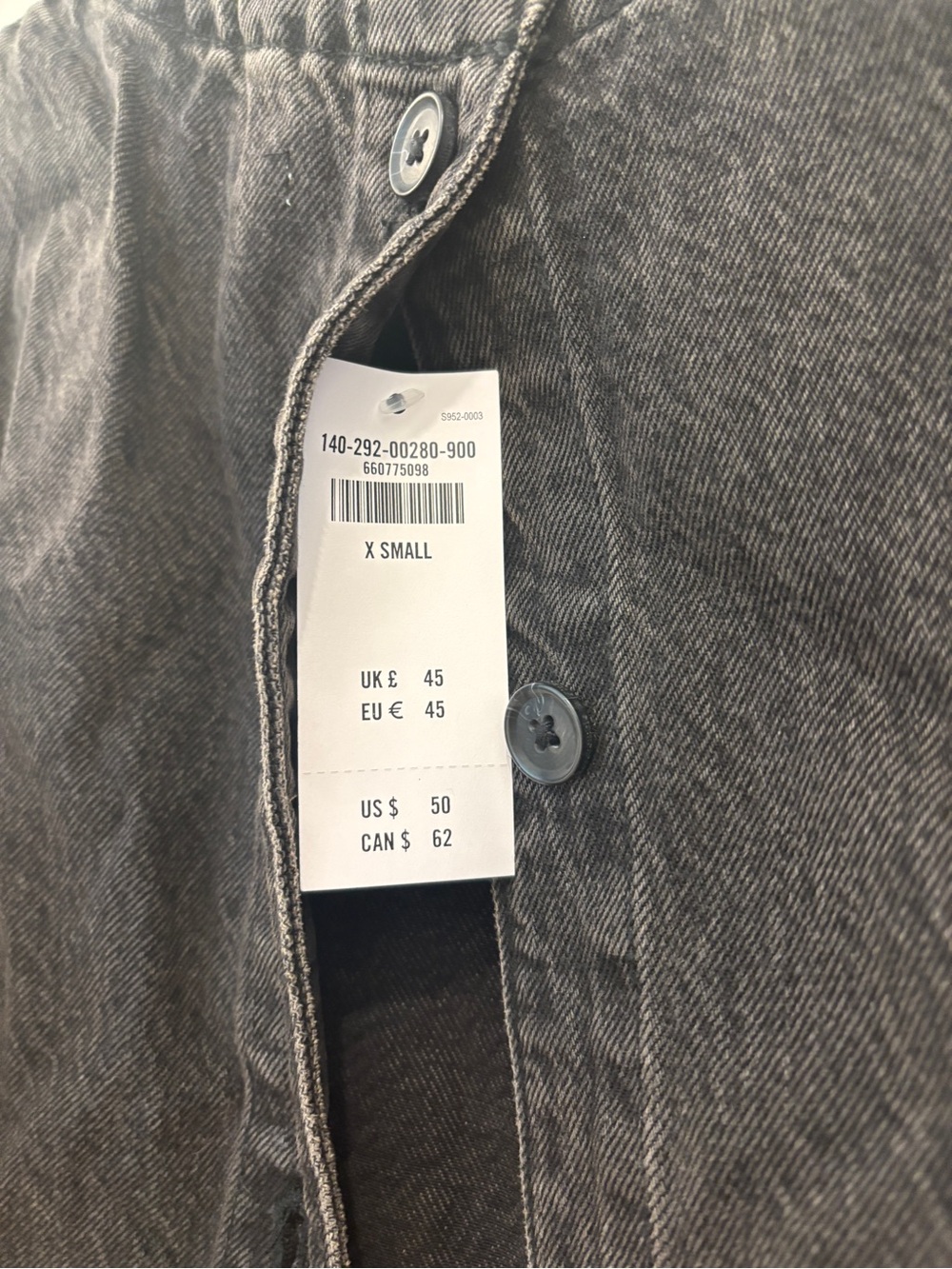 Abercrombie & Fitch Black Washed Button-Back Sleeveless Top - Picture 3 of 3